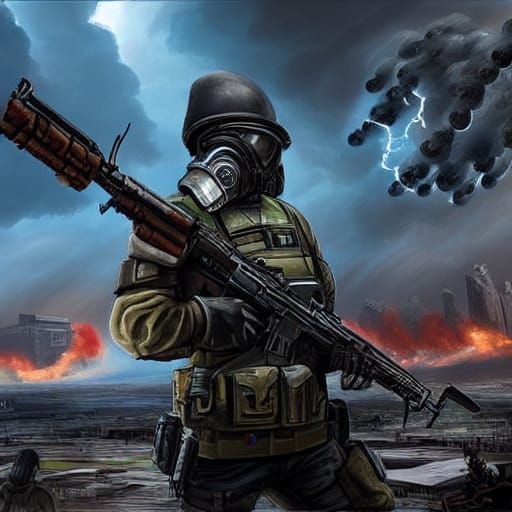 Apocalyptic Planet in Chaos with Explosions and Storms