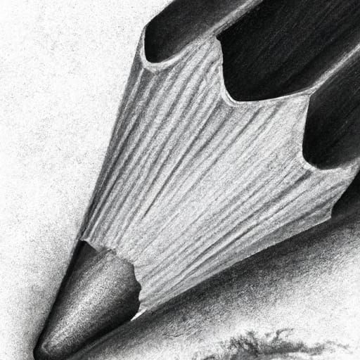 Hyperdetailed Charcoal Drawing of a Pencil