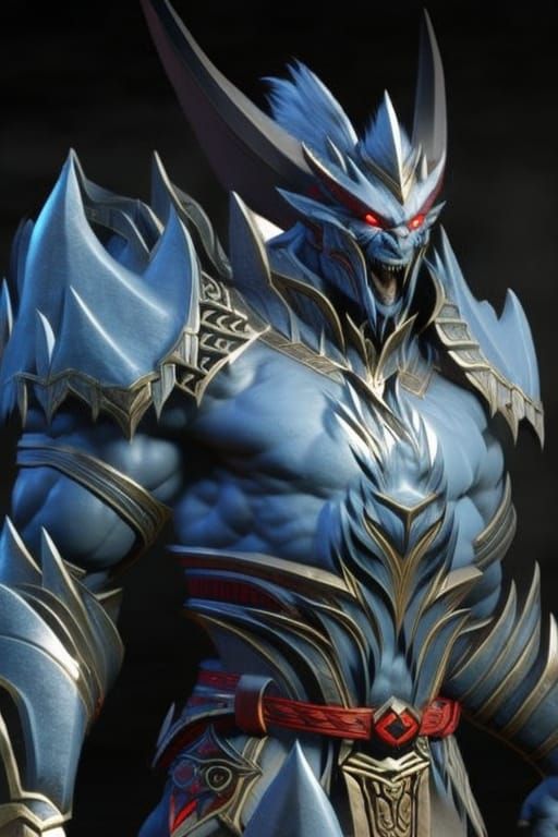 Monster Hunter with Katana in Dark Fantasy Style