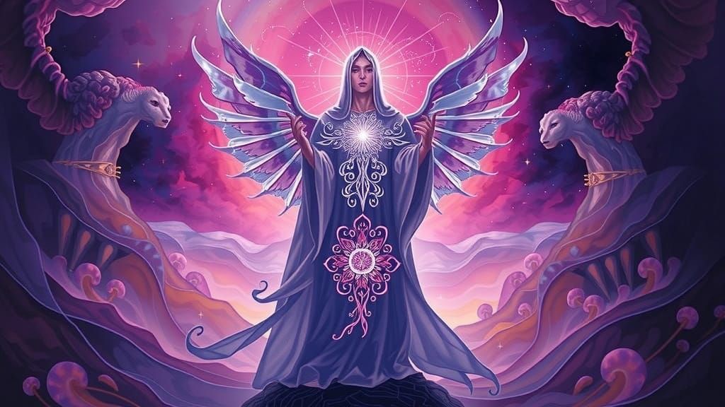 Mystical Figure of Violet Flame Radiance