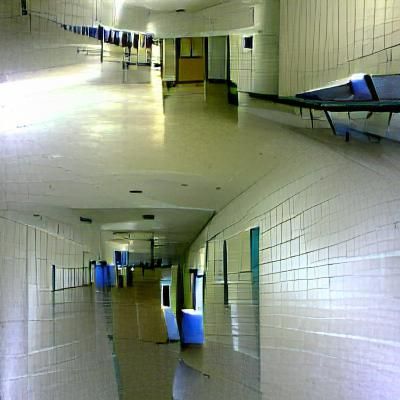 Empty Facility: Long Hallways of Isolation