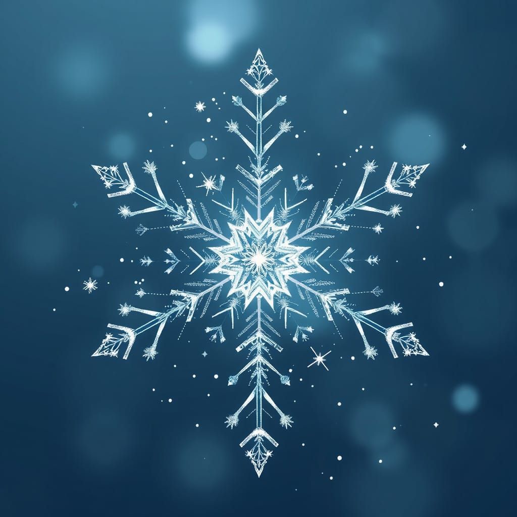 Celestial Snowflake Radiates Stardust