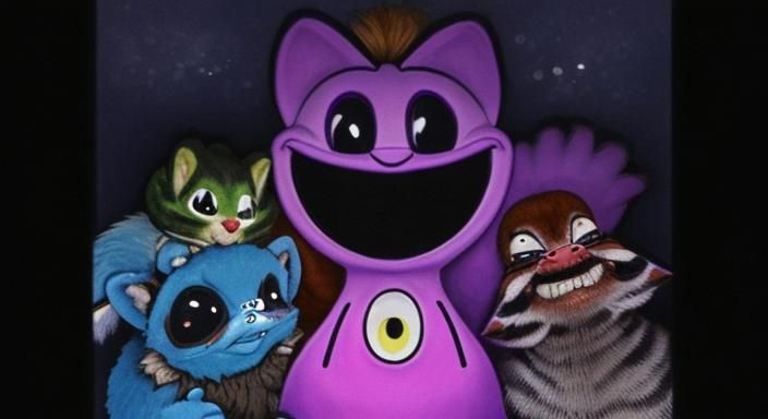 Cartoon Smiling Critters Generated by AI