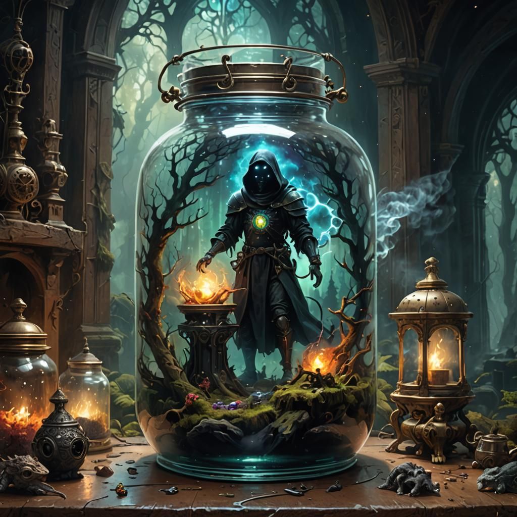 Ghost in a Jar: Nebulae and Forest Creatures