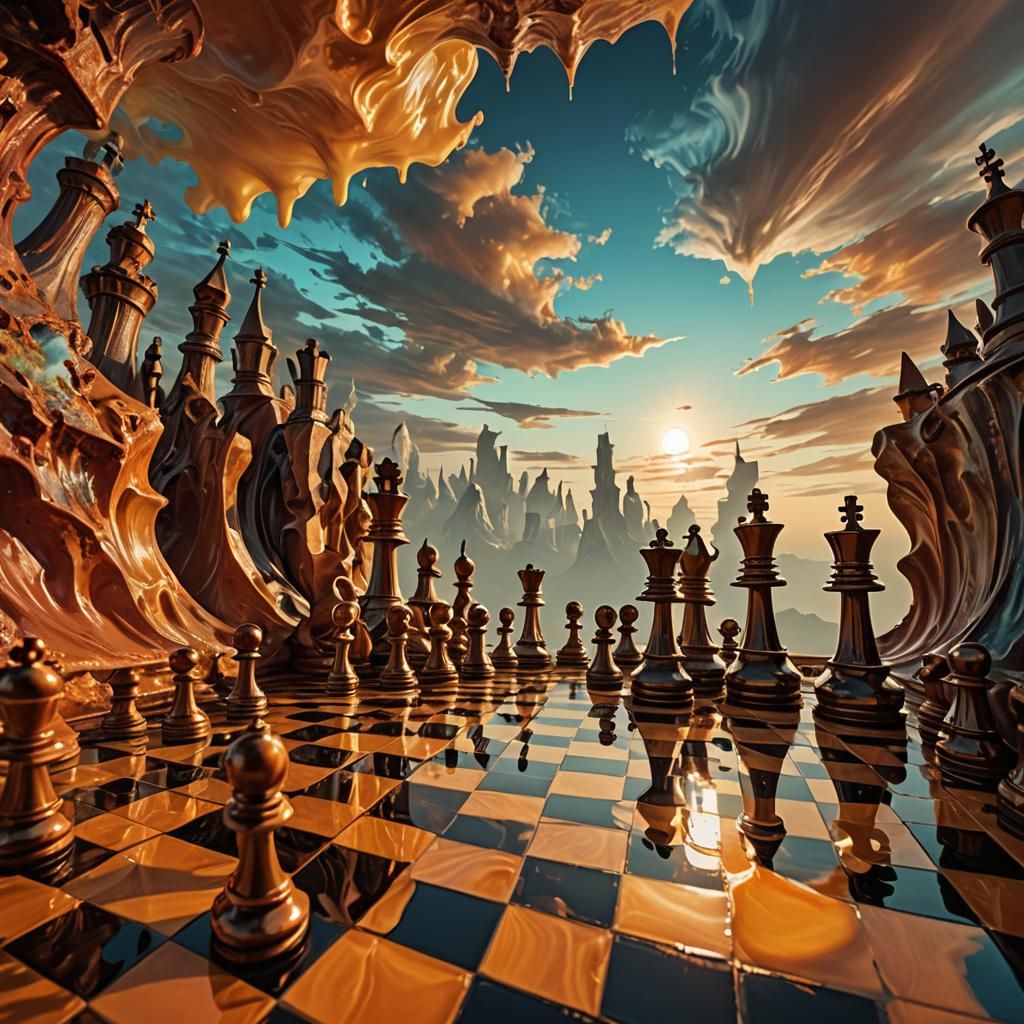 Surreal Unusual Chess Boards Puzzle Art Games Uncanny Valley