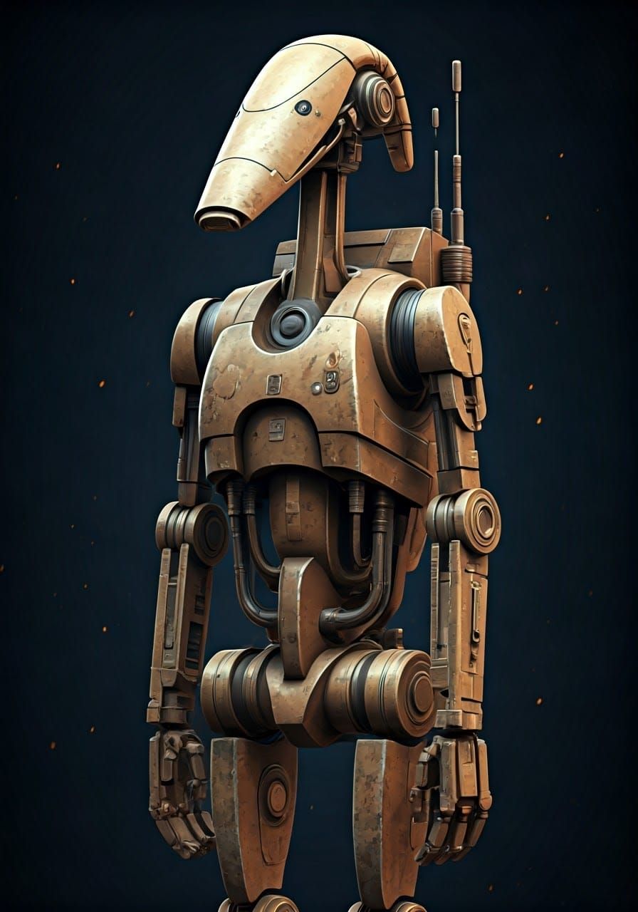 Hyperrealistic B1 Battle Droid from Star Wars