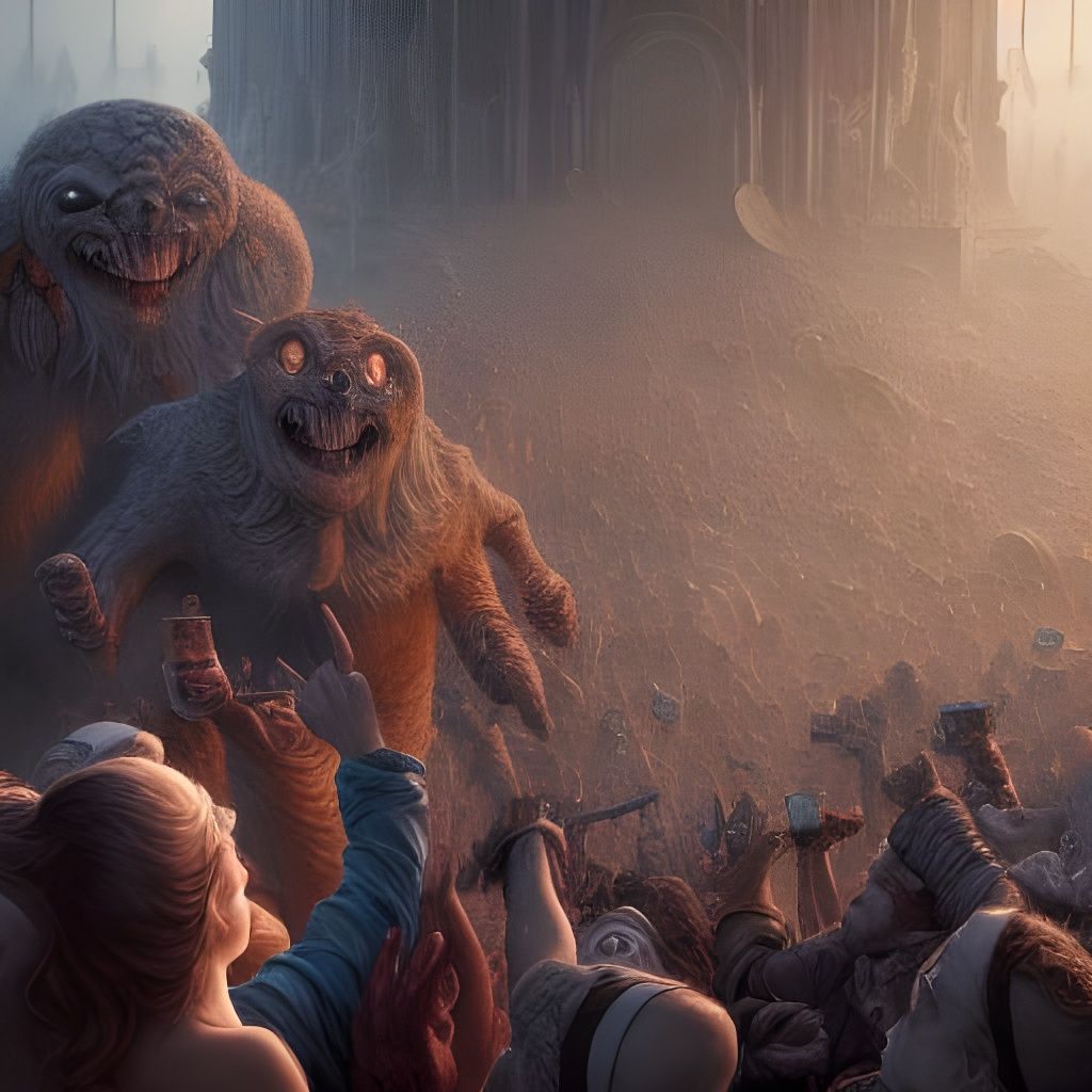 Babies Gathering: Hyperdetailed Fantasycore Concept Art