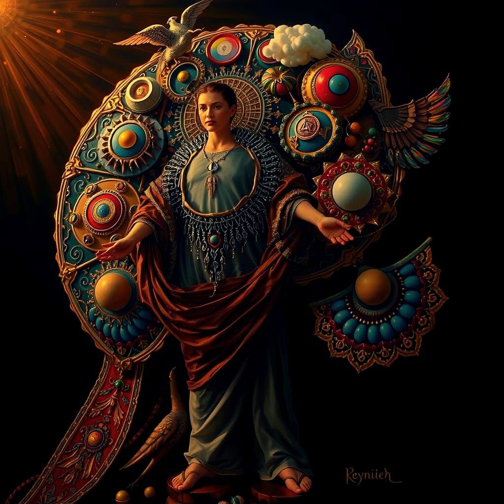 Masterpiece Painting of Beauty and Truth