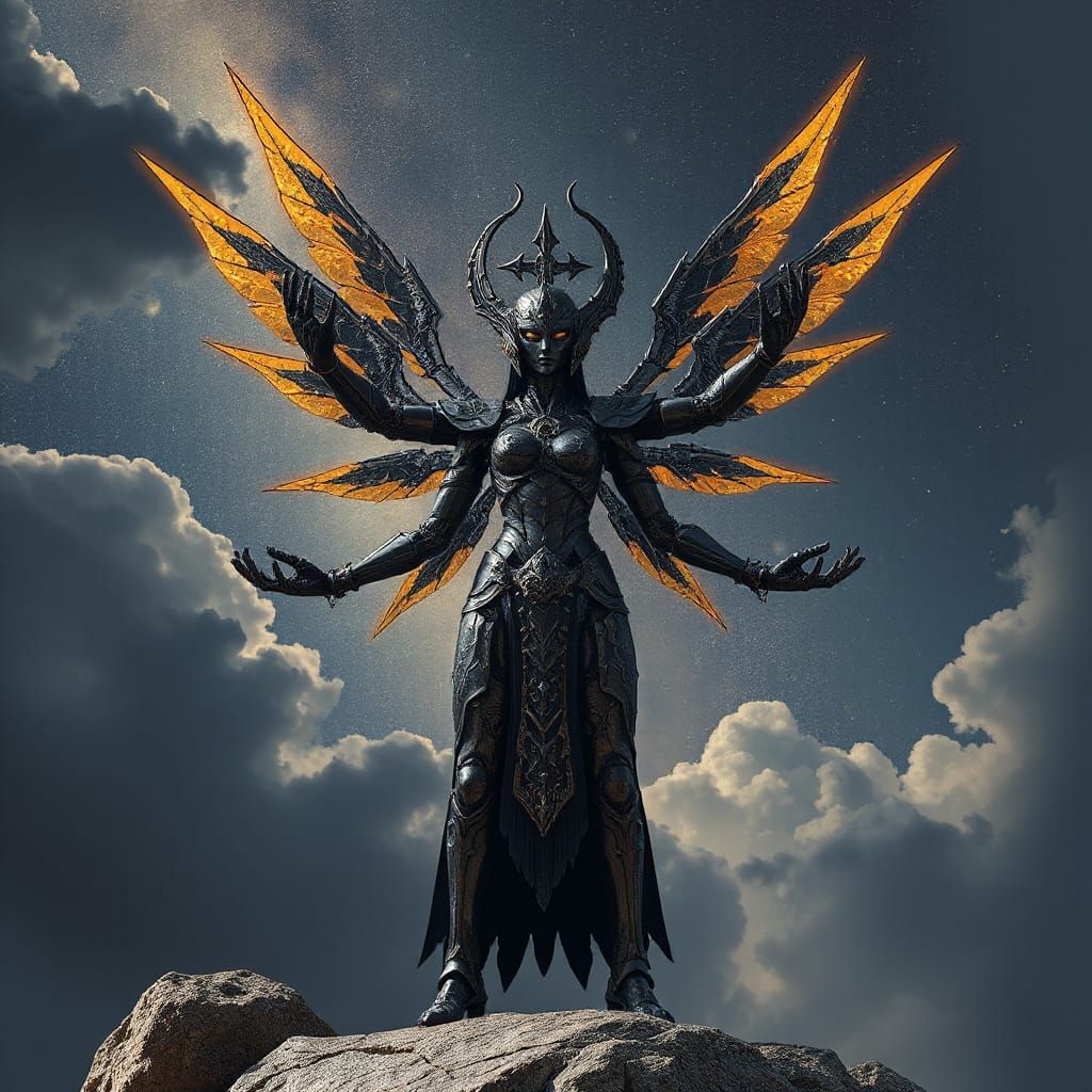 Goddess Sheva in Dark Mecha Armor