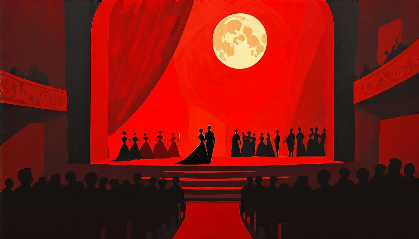Expressionist Opera Night in Shades of Red