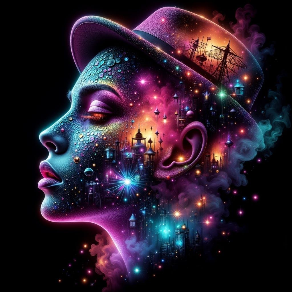 Vegas Circus and Detective Dreamscape in Neon