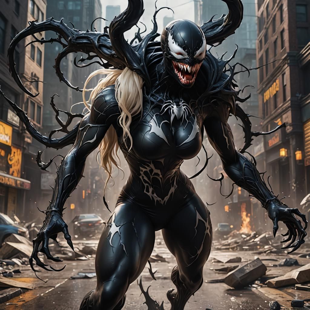 Liv Morgan as Venom: Detailed Fantasy Art