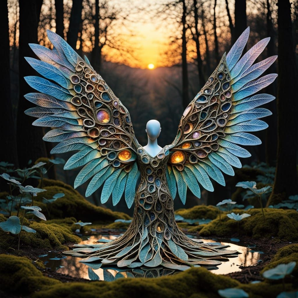 Surreal Goddesses of Resilience Unite in a Dreamlike Forest