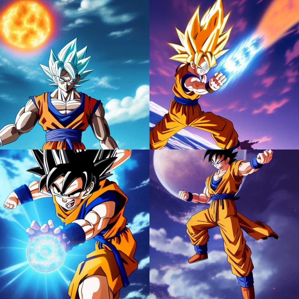 Goku's Kamehameha Destroys Mountain: Anime Key Visual