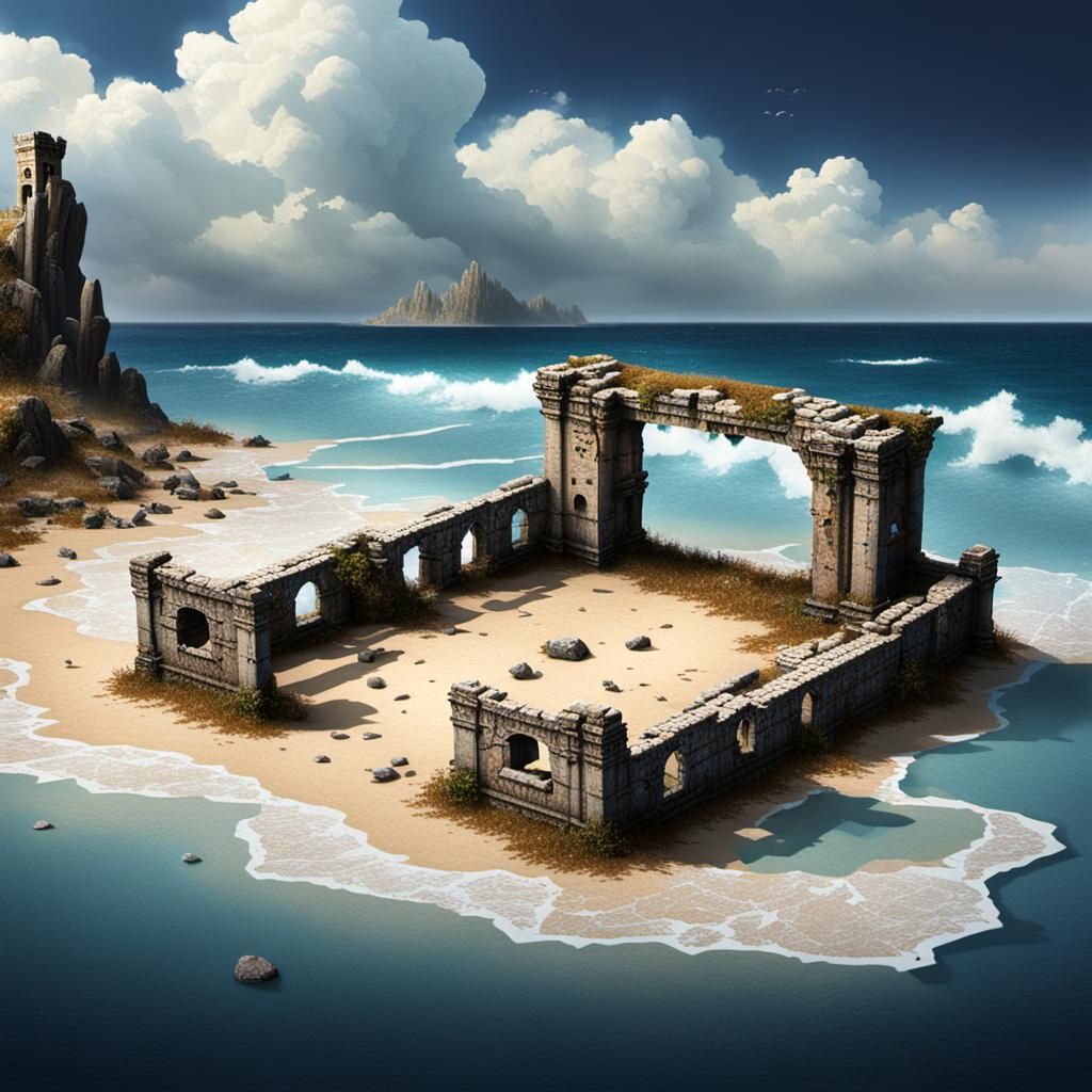 Evocative Image of Forgotten Ancient Ruins