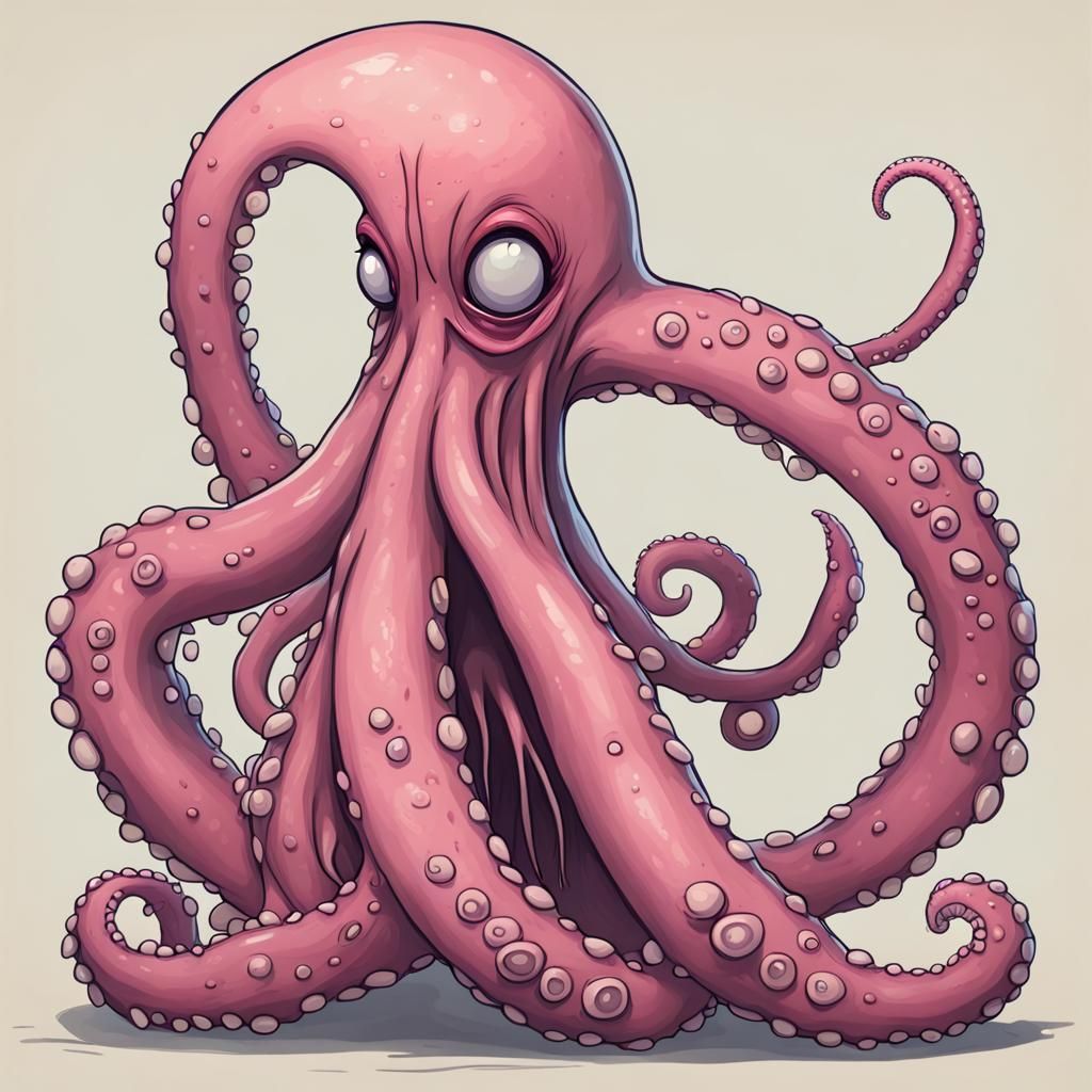 Friendly Fleshy Tentacle Monster Female Figure