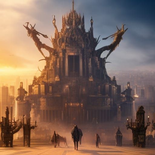 Epic Modern City of Gods: Digital Matte Painting