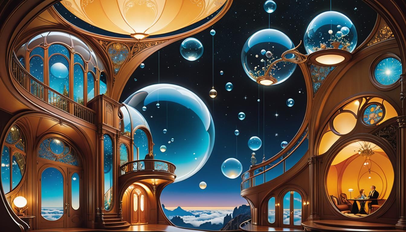 Baroque Art Nouveau Space Travel with VirtuaPets