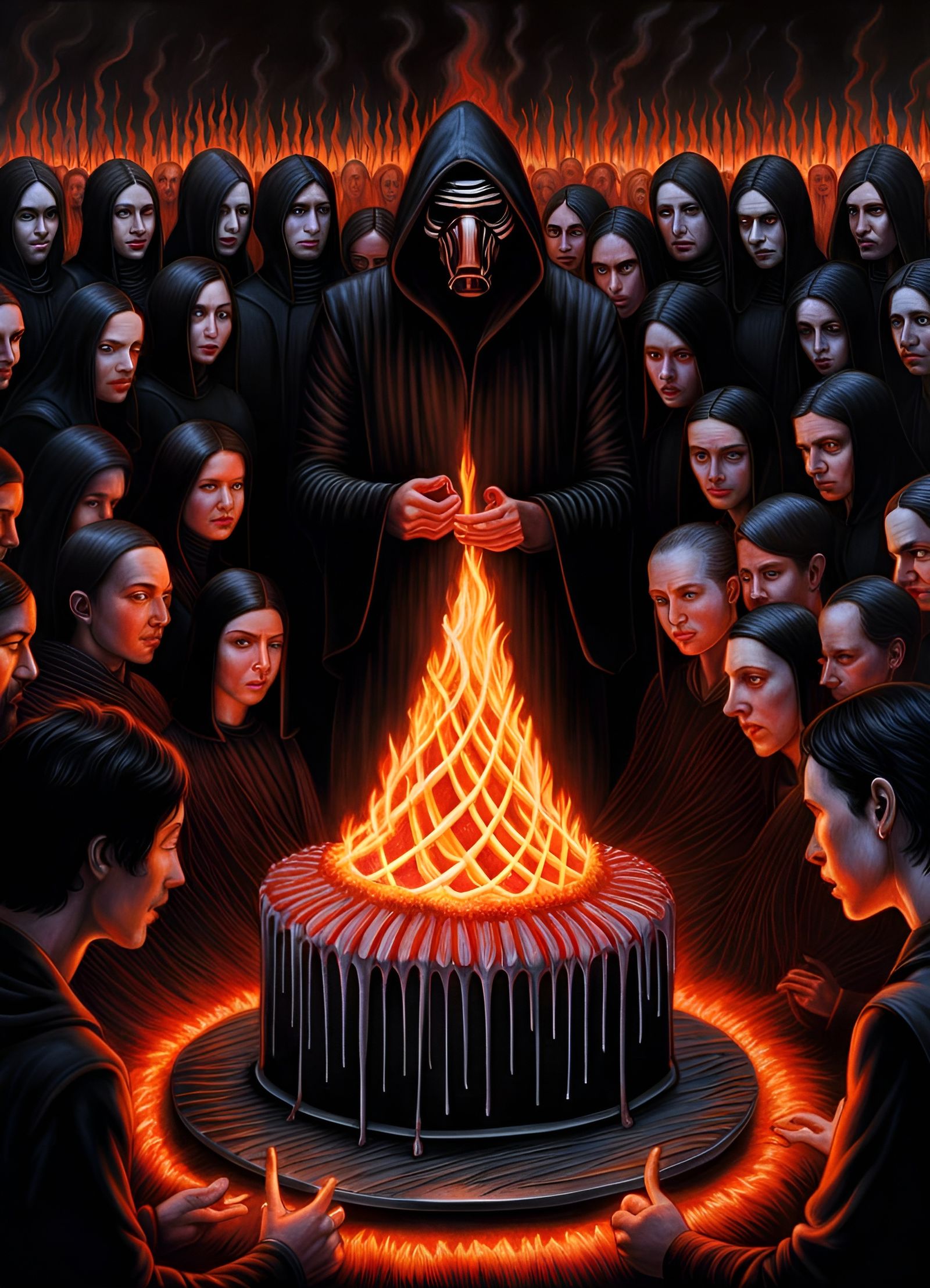 Emo Goth Kylo Ren Cuts Death Day Cake