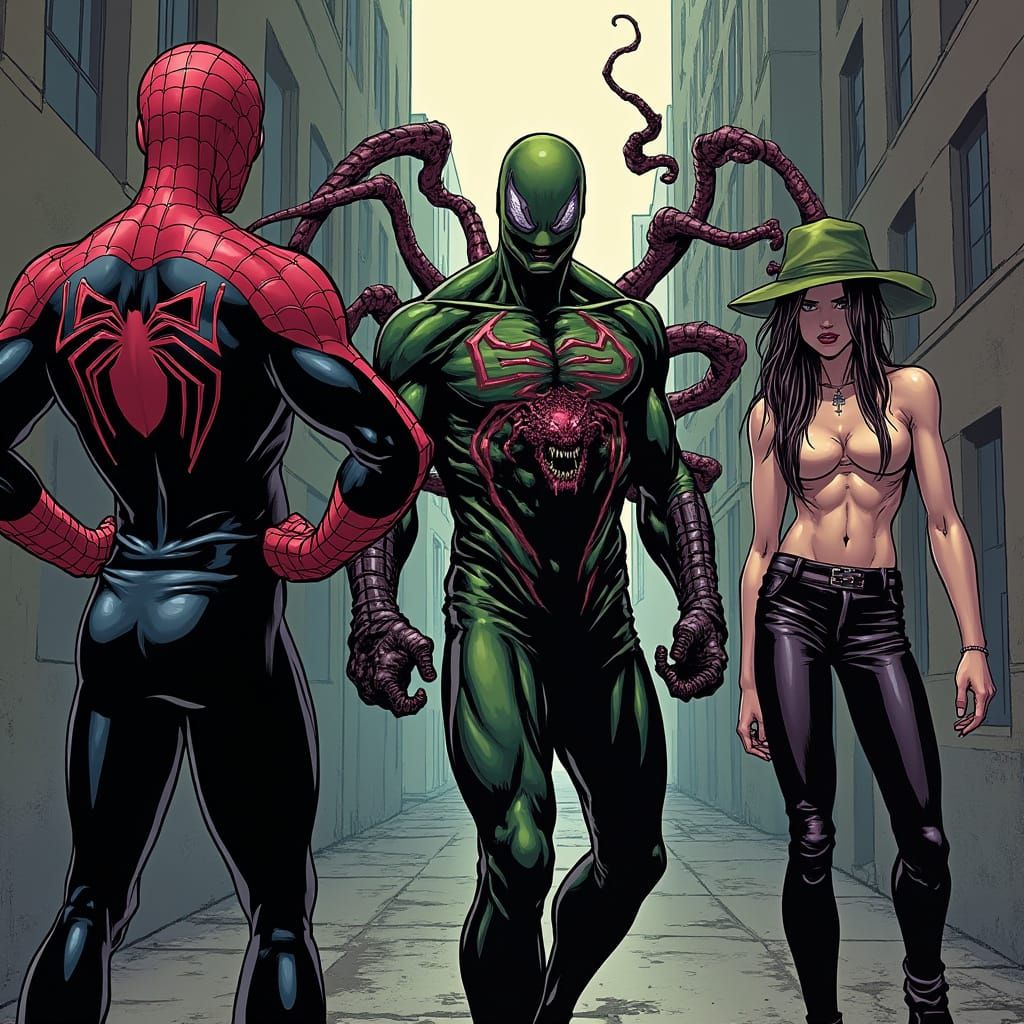 Spider-Man Battles Carnage-Goblin in Dark, Gritty Comic Book...