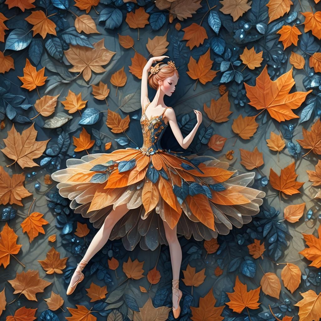Autumn Leaf Ballerina Skirt: Fantasy Concept Art
