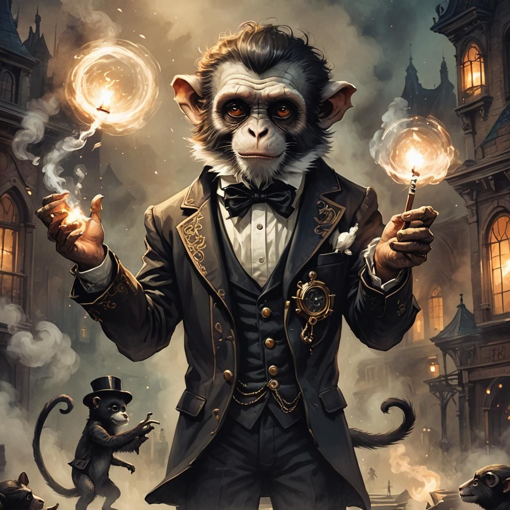 Steampunk Gothic Marshmallow Wishes in Moonlight