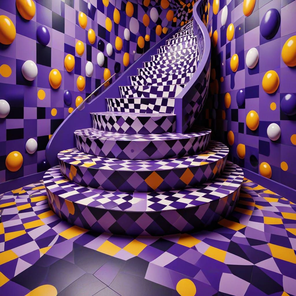 Impossible Purple City Tessellation in Faberge Egg