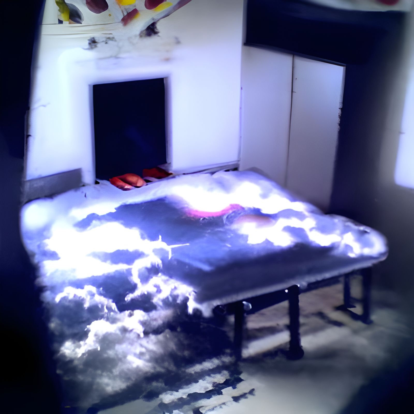 Surreal Person Cell with Heavenly Sunshine