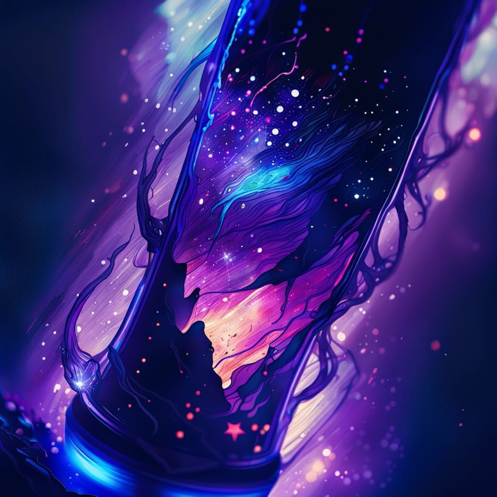 Galaxy Lava Lamp: Intricate Fantasy Concept Art