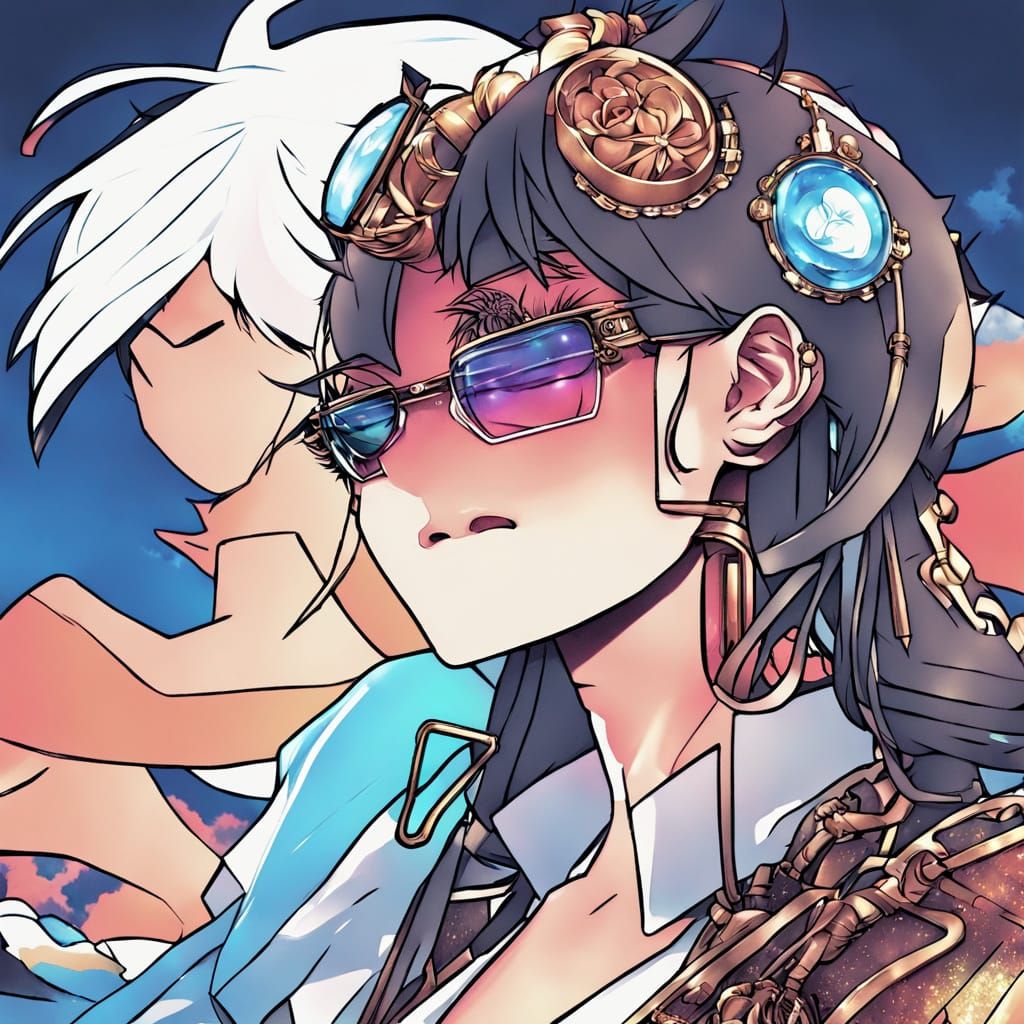 Steampunk Cruise Ship Paradise in Vibrant Blue Skies