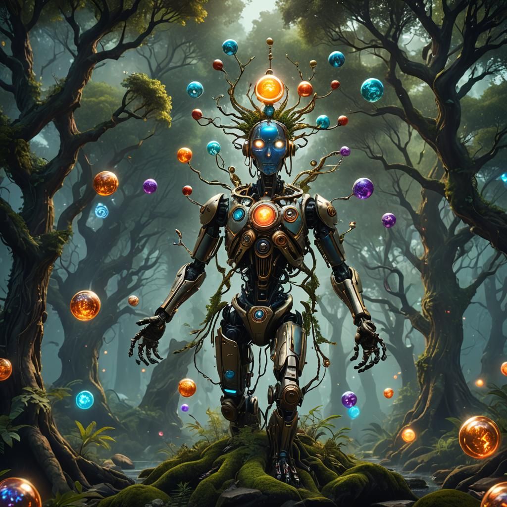 Conscious Robot Made of Energy and Trees