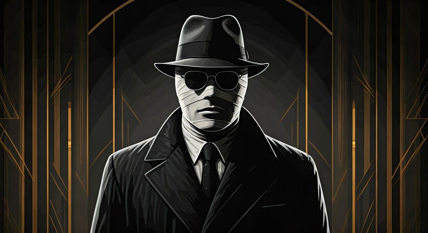 The Invisible Man in Elegant, 1930s-Style Black and White