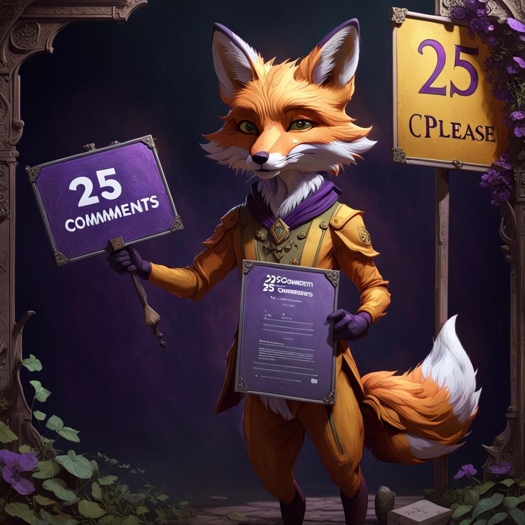 Fox Asks for Comments in Detailed Dark Fantasy Art