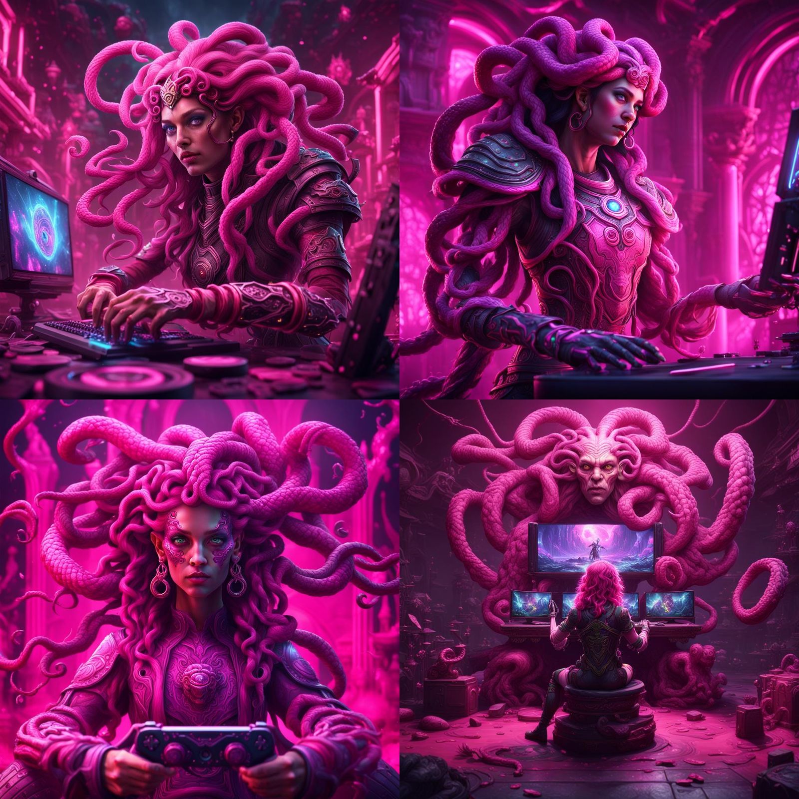 Medusa Gaming in a Pink Fantasy World