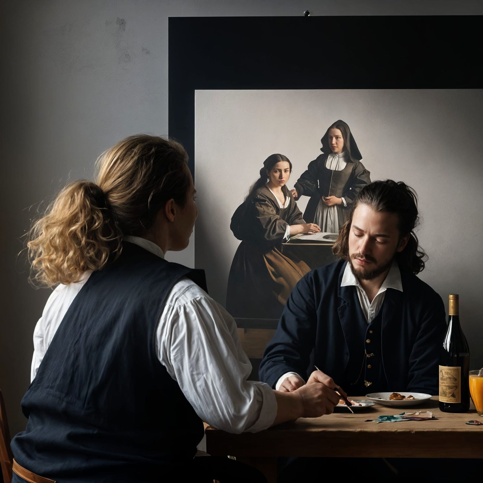 Abstract 17th-Century Life: Detailed Matte Painting