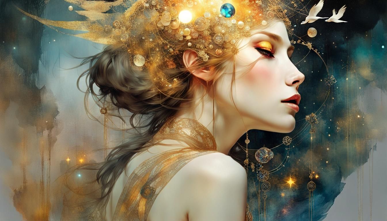 Glistening Worlds Rising at Golden Hour