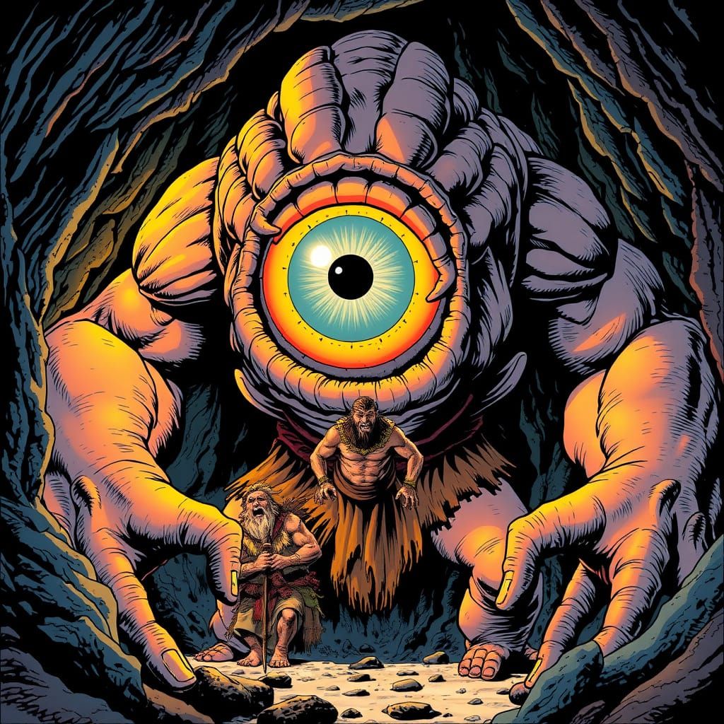 Gigantic Cyclops Devours Ancient Greek Explorers in a Vibran...