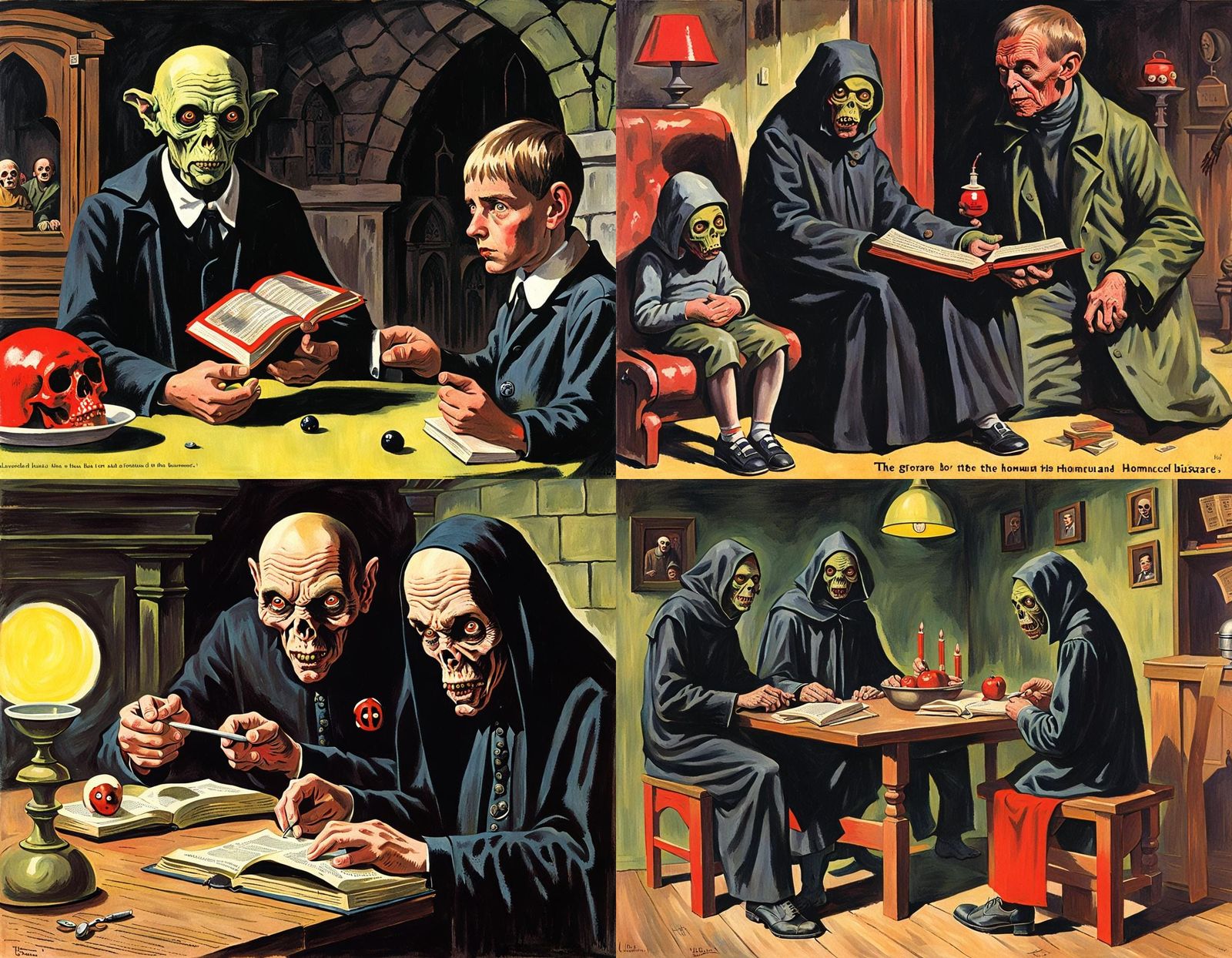 Gothic Homunculus Horror in 1970s Ladybird Style