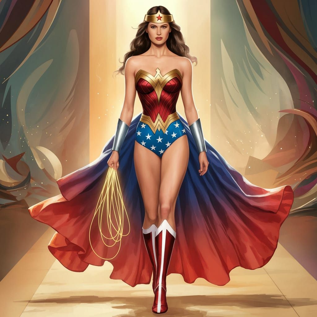 Wonder Woman Struts Her Stuff on the Catwalk