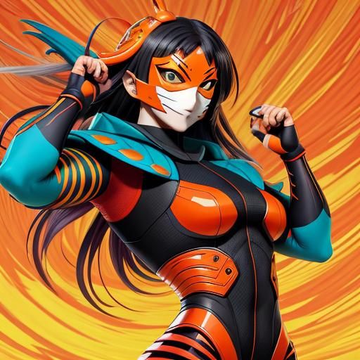 Anime Turtle Girl in Manga Style