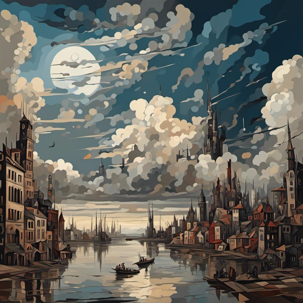 Memphis Tennessee on the Mississippi River: Fantasy Art