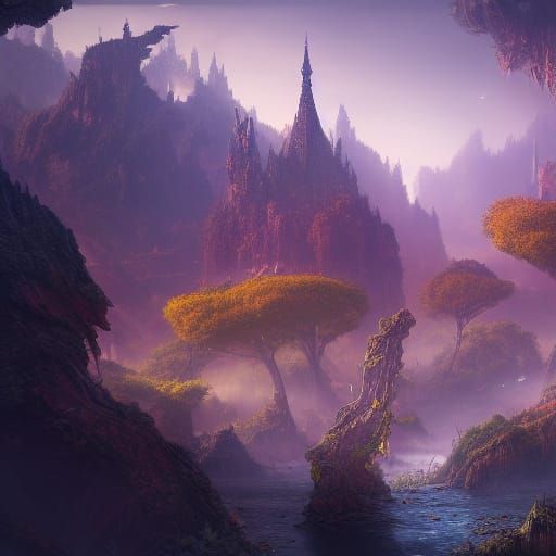 Fantastical Morning Coffee: Detailed Matte Painting
