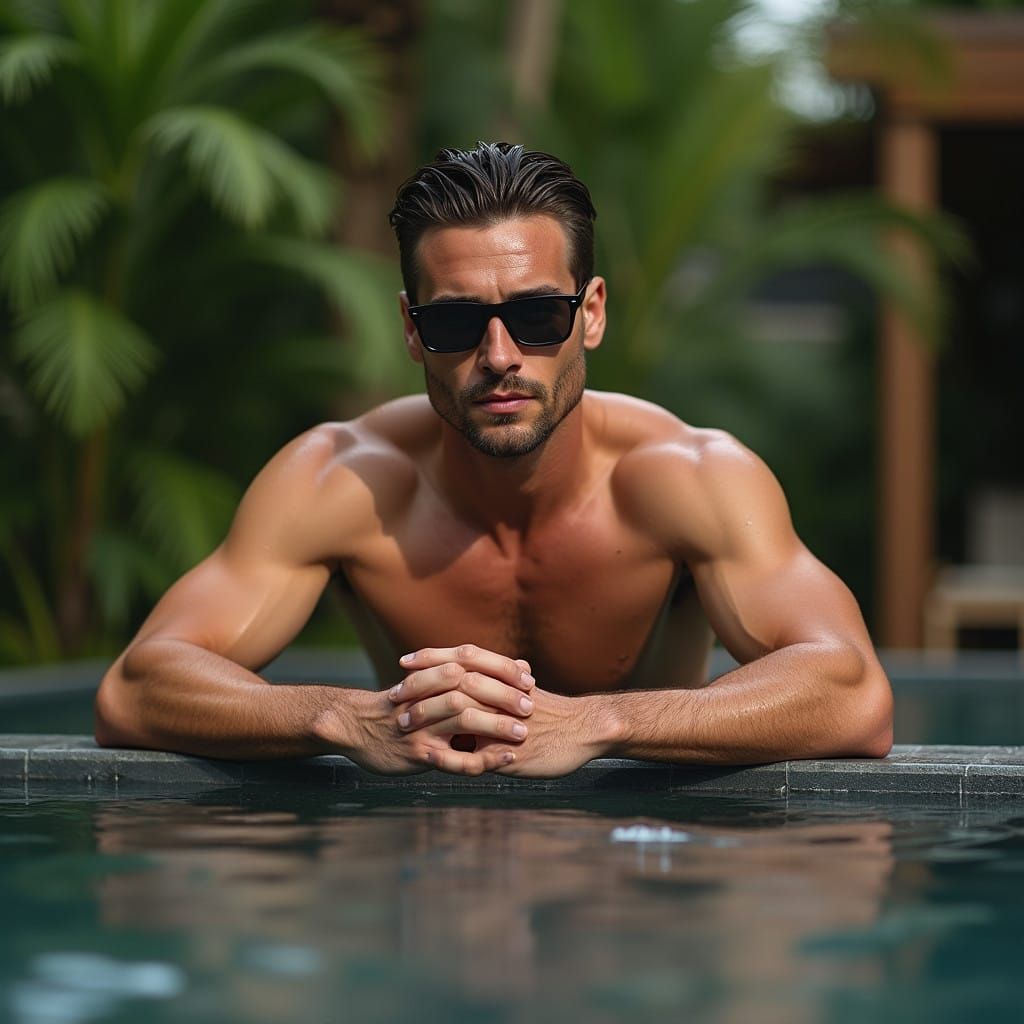 Attractive Surfer-Style Male in Executive Chic