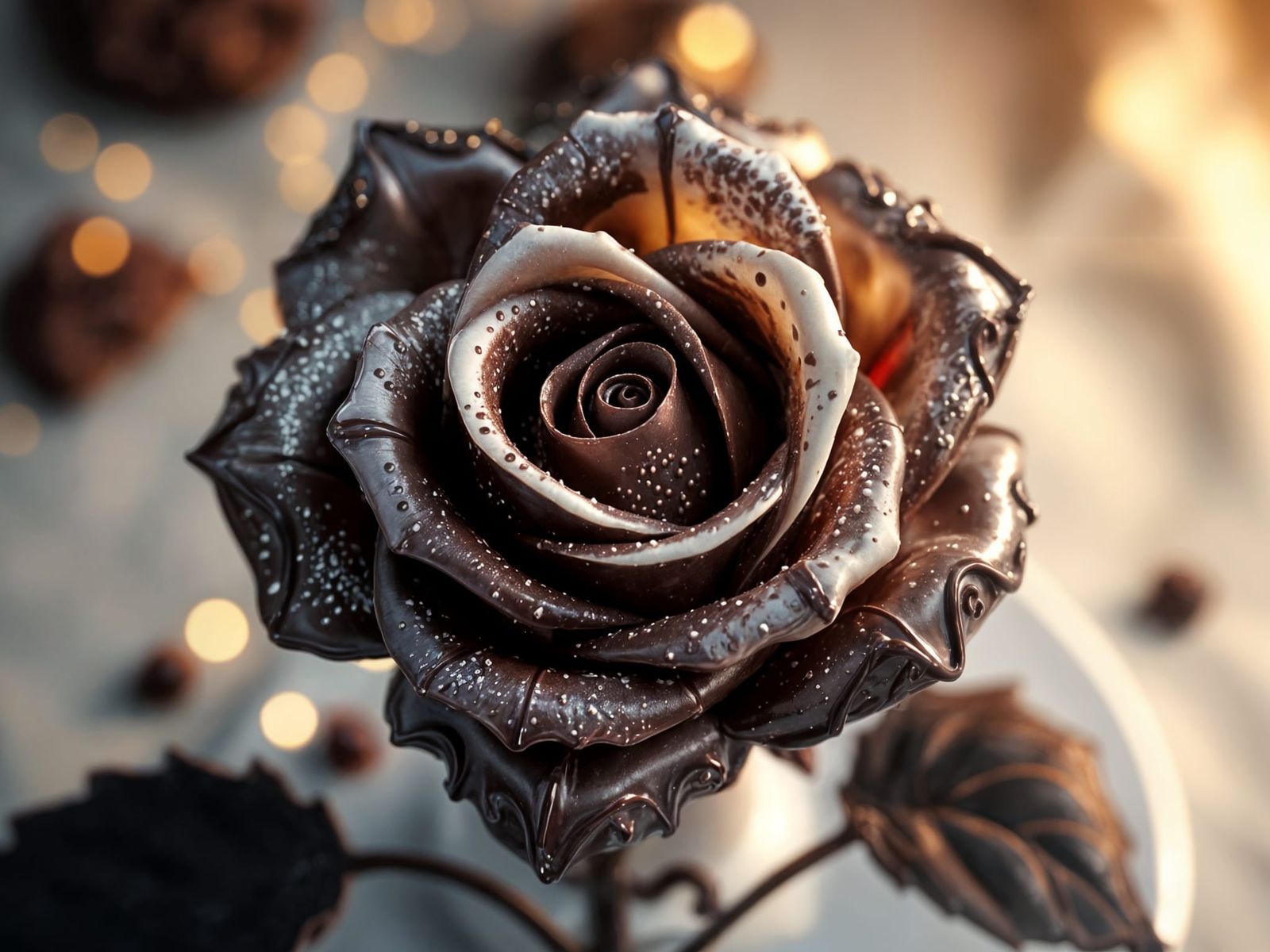 Chocolate Rose: A Hyperdetailed Digital Masterpiece