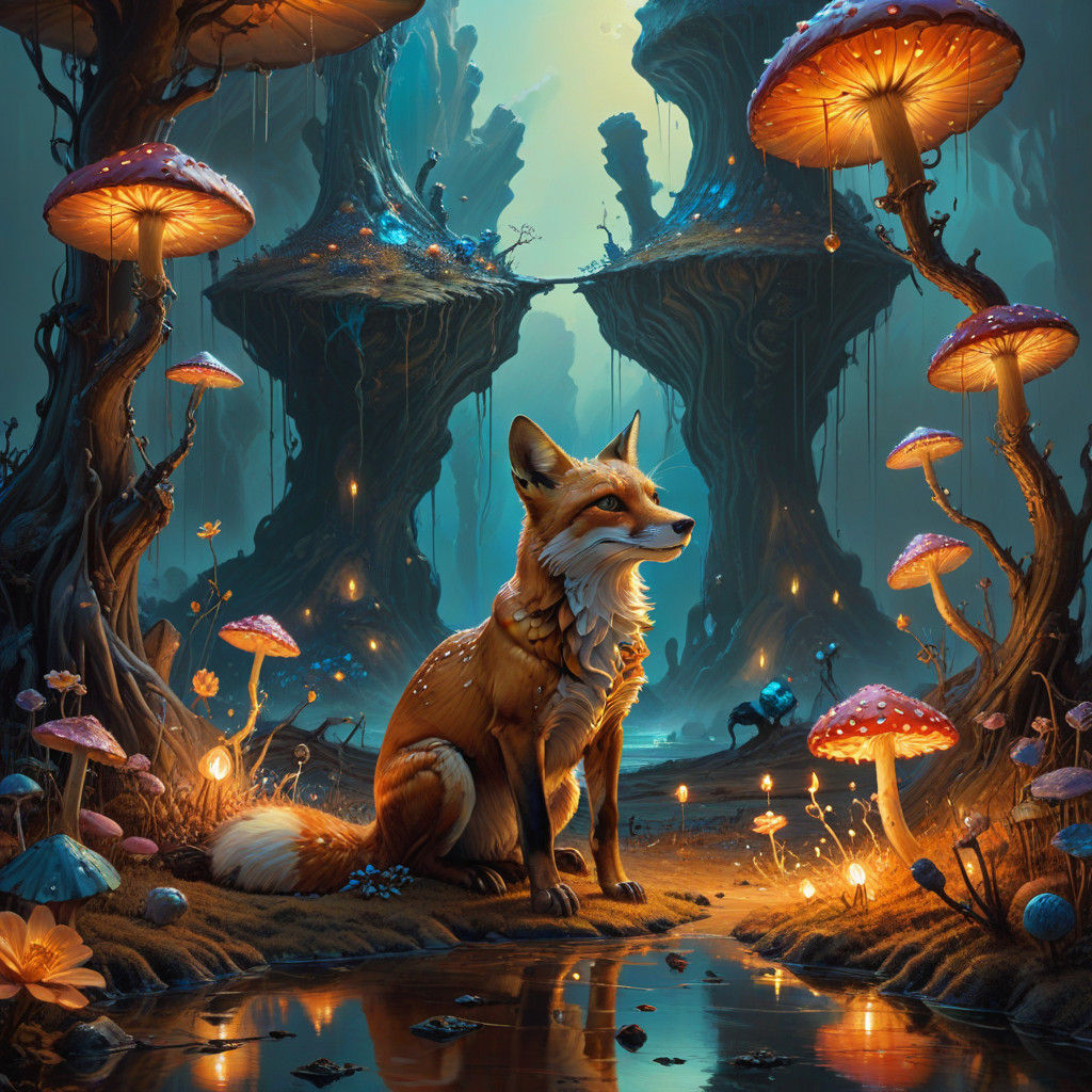 Surrealistic Landscape in Synthetic Combinatorial Style