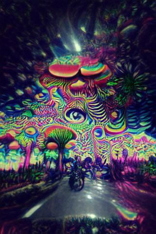 Vibrant Psychedelic Swirls in Abstract Art