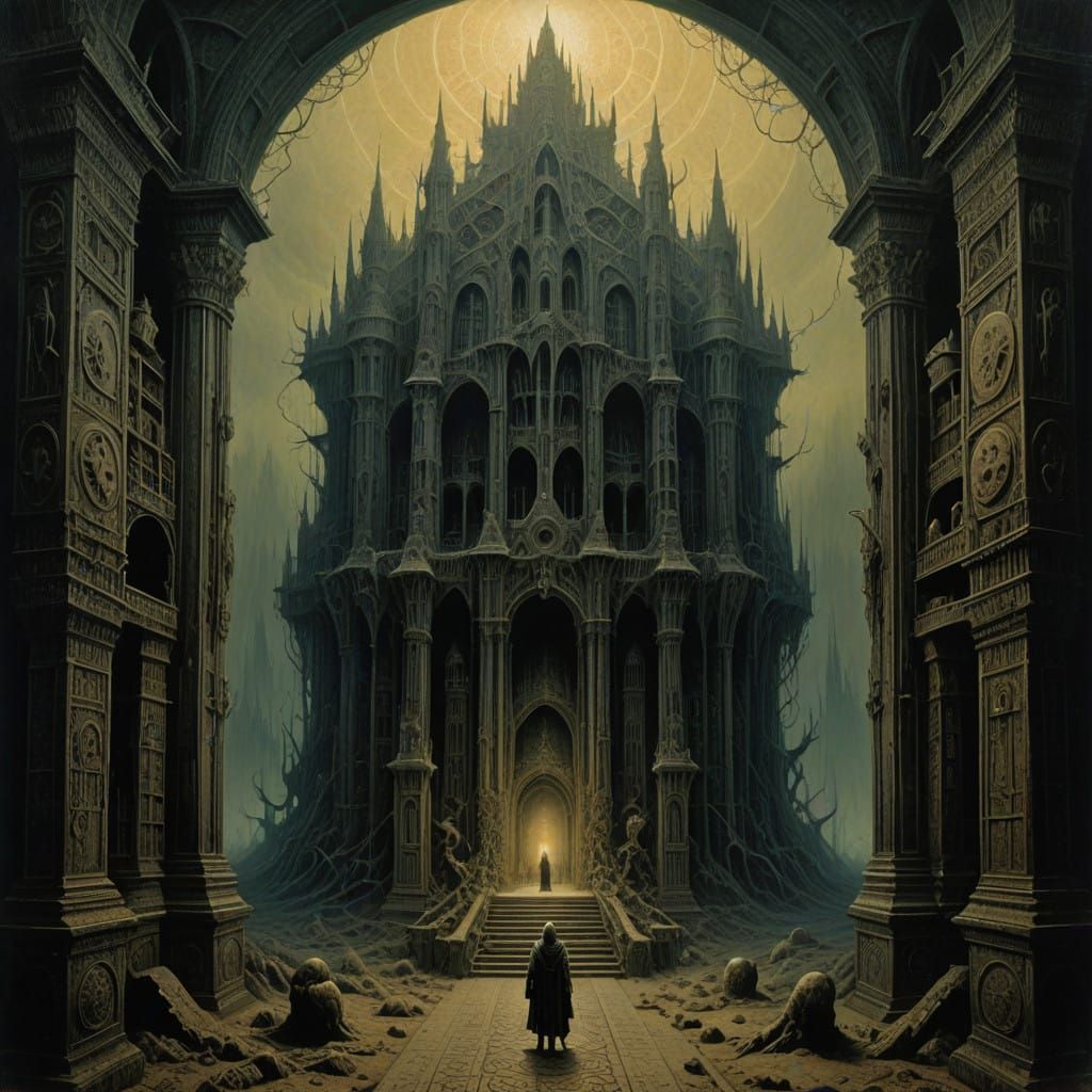 Ancient Leather-Bound Grimoire Radiates Soft Golden Light in...