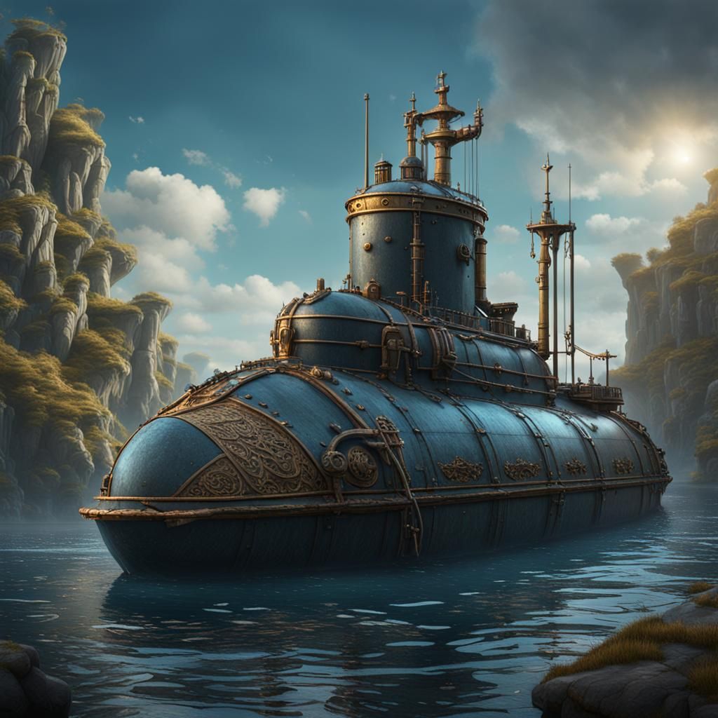 Medieval Fantasy Submarine Concept Art