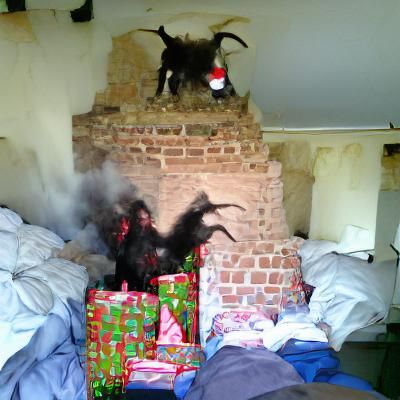 Demonic Christmas Surprise Scares Rabbits
