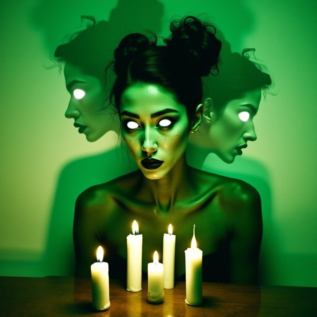 Ethereal Levitation with Double Exposure Effect